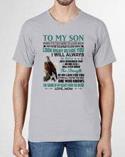 Load image into Gallery viewer, Look Right Beside You Eagle Mom Gift For Son Guys V-Neck
