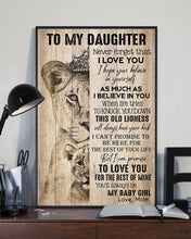 Load image into Gallery viewer, Never Forget That I Love You Gift From Mom To Daughter Vertical Poster
