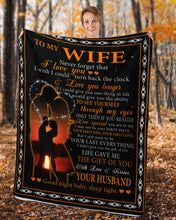 Load image into Gallery viewer, Husband Gift For Wife Never Forget That I Love You Sherpa Blanket
