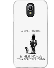 Load image into Gallery viewer, A Girl Her Dog Her Horse It's A Beautiful Thing Phone case
