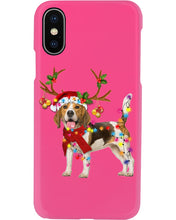 Load image into Gallery viewer, Beagle Gorgeous Reindeer Xmas Lights Gift For Dog Lovers Phone case
