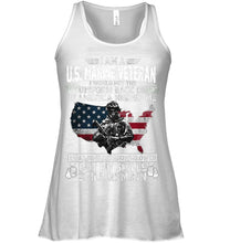 Load image into Gallery viewer, I Am A US Marine Veteran If America Needed Me Gift Ladies Flowy Tank
