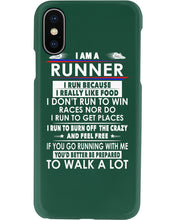 Load image into Gallery viewer, I Am A Runner I Run Because I Really Like Food Custom Design Phone case
