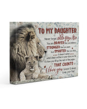 Load image into Gallery viewer, I Love You Forever And Always Dad Gift For Daughter Lion Matte Canvas

