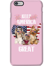 Load image into Gallery viewer, Keep America Great Yorkshire Terrier Gift For Dog Lovers Phone case
