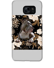 Load image into Gallery viewer, Gift For Dog Lovers Pitbull Bright Peonies Phone case
