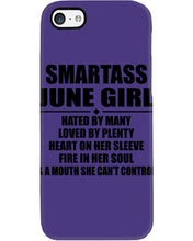 Load image into Gallery viewer, Birthday Gift For Smartass June GirlHeart On Her Sleeve Phone case
