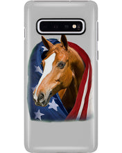Load image into Gallery viewer, Horse Covered Into USA Flag Meaningful Gift For Men Phone case
