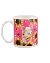 Load image into Gallery viewer, Beautiful Pig With Sunflowers Gift For Pig Lovers Mug
