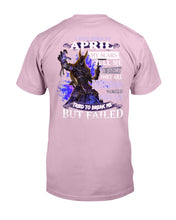 Load image into Gallery viewer, I Was Born In April My Scars Tell Me A Story Trending Guys Tee
