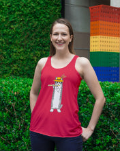 Load image into Gallery viewer, Cat Plays Flute Special Custom Design For Music Lovers Ladies Flowy Tank
