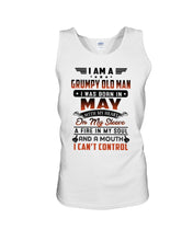Load image into Gallery viewer, I'm A Grumpy Old Man I Was Born In May With My Heart Unisex Tank Top
