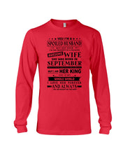Load image into Gallery viewer, Gift For Husband I'm The Property Of A Freaking Awesome Wife Who Was Born In September Unisex Long Sleeve
