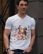 Load image into Gallery viewer, Gift For Dog LoversChesapeake Bay Retriever With Peonies Guys V-Neck
