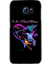Load image into Gallery viewer, Hummingbirds Heart Shaped I Am A Simple Woman Gift For Mom Phone case
