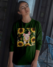 Load image into Gallery viewer, Beautiful Pig With Sunflowers Gift For Pig Lovers Unisex Long Sleeve
