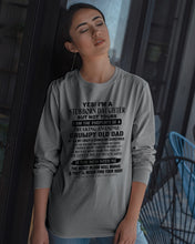 Load image into Gallery viewer, I'm A Stuborn Daughter But Not Yours I Am The Property Of a Freaking Awesome Unisex Long Sleeve
