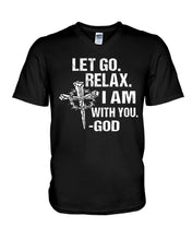 Load image into Gallery viewer, Let You Relax I Am With You Gray Background Guys V-Neck
