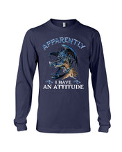 Load image into Gallery viewer, Apparently I Have An Attitude Blue Dragon Unisex Long Sleeve
