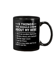 Load image into Gallery viewer, 5 Things You Should Know About My Bebe Gift For Women Custom Name Mug
