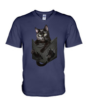 Load image into Gallery viewer, Cat In Your Front Pocket Perfect Gift For Friends Who Loves Cat Guys V-Neck
