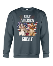 Load image into Gallery viewer, Keep America Great Yorkshire Terrier Gift For Dog Lovers Sweatshirt
