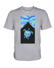 Load image into Gallery viewer, Magical Blue Turtle Pattern Gift For Turtle Lovers Guys V-Neck
