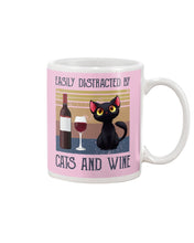 Load image into Gallery viewer, Easily Distracted By Cats And Wine Special Custom Design Mug
