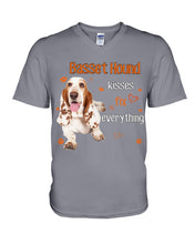 Load image into Gallery viewer, Basset Hound Kisses Fix Everything Gift For Dog Lovers Guys V-Neck
