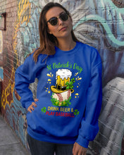 Load image into Gallery viewer, Baseball Drink Beer Day St Patrick's Day Gift For Baseball Lovers Sweatshirt
