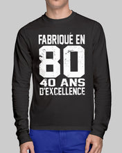 Load image into Gallery viewer, Fabrique En 80 40 Ans D'Excellence Custom Design Gift For Friends Unisex Long Sleeve
