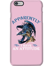 Load image into Gallery viewer, Apparently I Have An Attitude Blue Dragon Phone case

