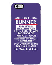 Load image into Gallery viewer, I Am A Runner I Run Because I Really Like Food Custom Design Phone case
