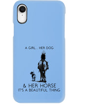 Load image into Gallery viewer, A Girl Her Dog Her Horse It's A Beautiful Thing Phone case
