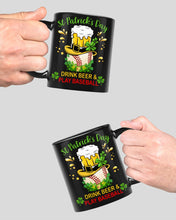 Load image into Gallery viewer, Baseball Drink Beer Day St Patrick's Day Gift For Baseball Lovers Mug
