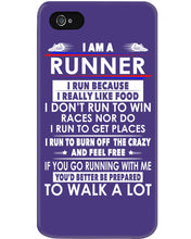 Load image into Gallery viewer, I Am A Runner I Run Because I Really Like Food Custom Design Phone case
