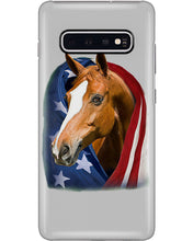 Load image into Gallery viewer, Horse Covered Into USA Flag Meaningful Gift For Men Phone case
