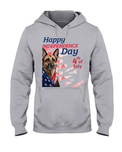 Load image into Gallery viewer, German Shepherd Happy Independence Day 4th Of July Gift For Dog Lovers Hoodie
