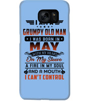 Load image into Gallery viewer, I'm A Grumpy Old Man I Was Born In May With My Heart Phone case
