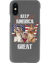 Load image into Gallery viewer, Keep America Great Yorkshire Terrier Gift For Dog Lovers Phone case
