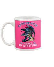 Load image into Gallery viewer, Apparently I Have An Attitude Blue Dragon Mug
