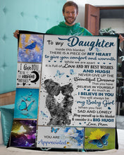 Load image into Gallery viewer, Inside Blanket Is A Piece Of My Heart Mom Gift For Daughter Sherpa Blanket
