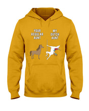 Load image into Gallery viewer, Funny Unicorn Difference Between Your Regular Aunt And My Dutch Aunt Hoodie
