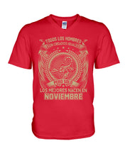 Load image into Gallery viewer, Los Mejores Nacen En Noviembre Gift For Men Guys V-Neck
