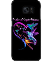 Load image into Gallery viewer, Hummingbirds Heart Shaped I Am A Simple Woman Gift For Mom Phone case
