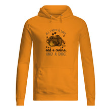 Load image into Gallery viewer, All I Need IS Love And A Camera And A Dog Gift For Dog Lovers Hoodie
