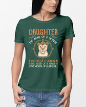 Load image into Gallery viewer, Daughter The Soul Of Witch The Fire Of Lioness Ladies Tee
