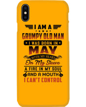 Load image into Gallery viewer, I'm A Grumpy Old Man I Was Born In May With My Heart Phone case
