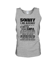 Load image into Gallery viewer, I'm Already Taken By    September Sexy And Crazy Girl For Birthday Gift Unisex Tank Top
