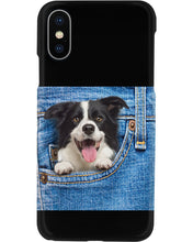 Load image into Gallery viewer, Border Collie In Denim Pocket Gift For Dog Lovers Phone case
